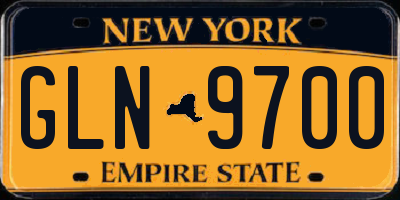 NY license plate GLN9700