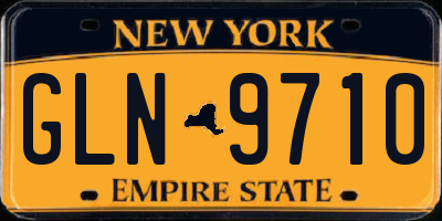 NY license plate GLN9710