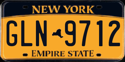 NY license plate GLN9712