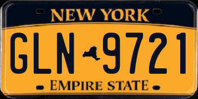 NY license plate GLN9721