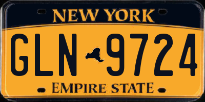 NY license plate GLN9724
