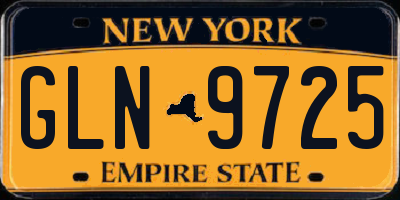 NY license plate GLN9725