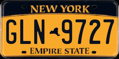 NY license plate GLN9727
