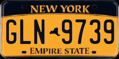NY license plate GLN9739