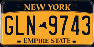 NY license plate GLN9743
