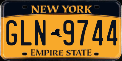 NY license plate GLN9744