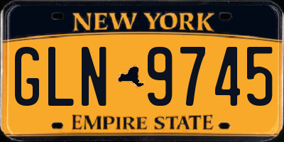 NY license plate GLN9745