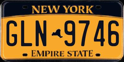 NY license plate GLN9746