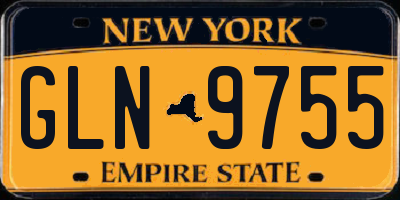 NY license plate GLN9755