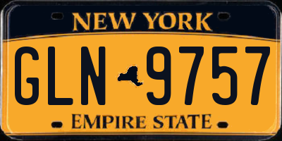NY license plate GLN9757