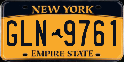 NY license plate GLN9761