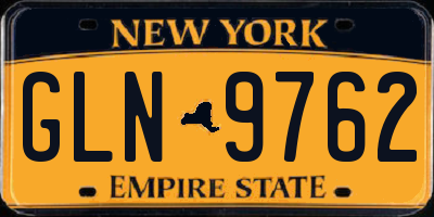 NY license plate GLN9762