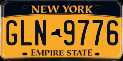 NY license plate GLN9776