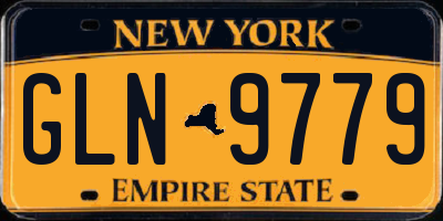 NY license plate GLN9779