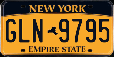 NY license plate GLN9795
