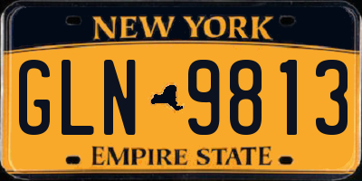 NY license plate GLN9813