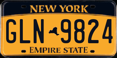 NY license plate GLN9824