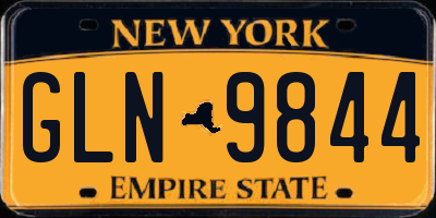 NY license plate GLN9844