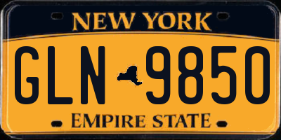 NY license plate GLN9850