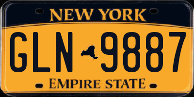 NY license plate GLN9887