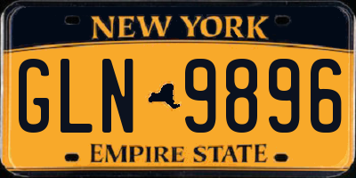 NY license plate GLN9896