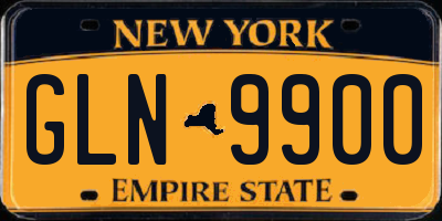NY license plate GLN9900