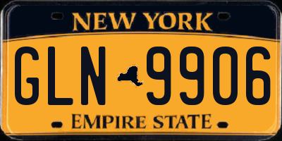 NY license plate GLN9906