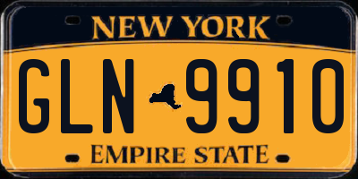 NY license plate GLN9910