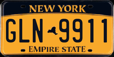 NY license plate GLN9911