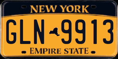 NY license plate GLN9913