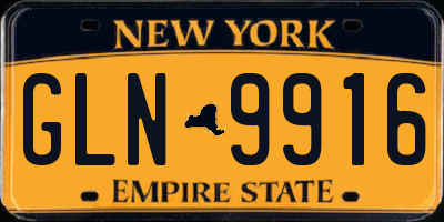 NY license plate GLN9916