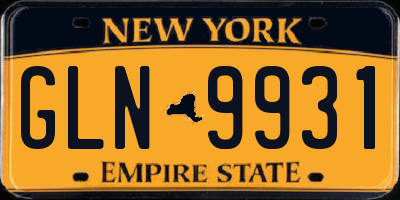 NY license plate GLN9931