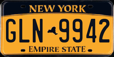 NY license plate GLN9942