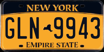 NY license plate GLN9943