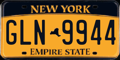 NY license plate GLN9944