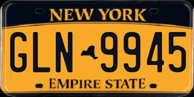 NY license plate GLN9945