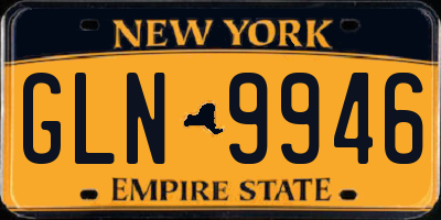 NY license plate GLN9946