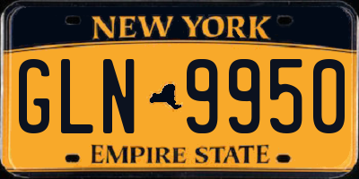 NY license plate GLN9950