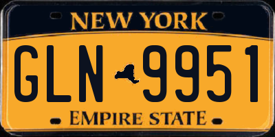 NY license plate GLN9951