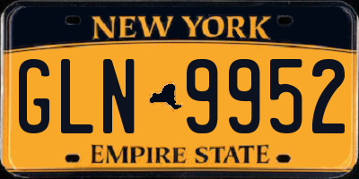 NY license plate GLN9952