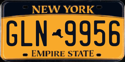 NY license plate GLN9956