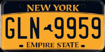 NY license plate GLN9959