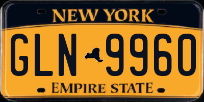 NY license plate GLN9960