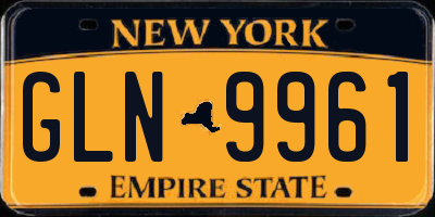 NY license plate GLN9961