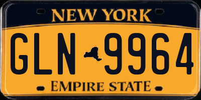 NY license plate GLN9964