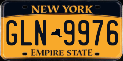 NY license plate GLN9976