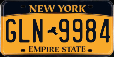NY license plate GLN9984