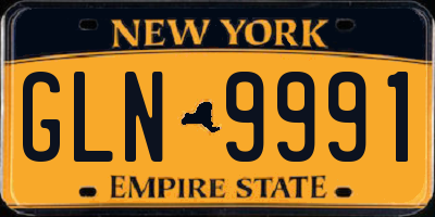 NY license plate GLN9991