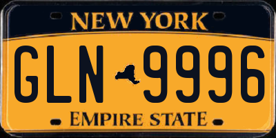NY license plate GLN9996