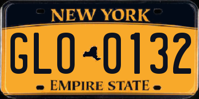 NY license plate GLO0132
